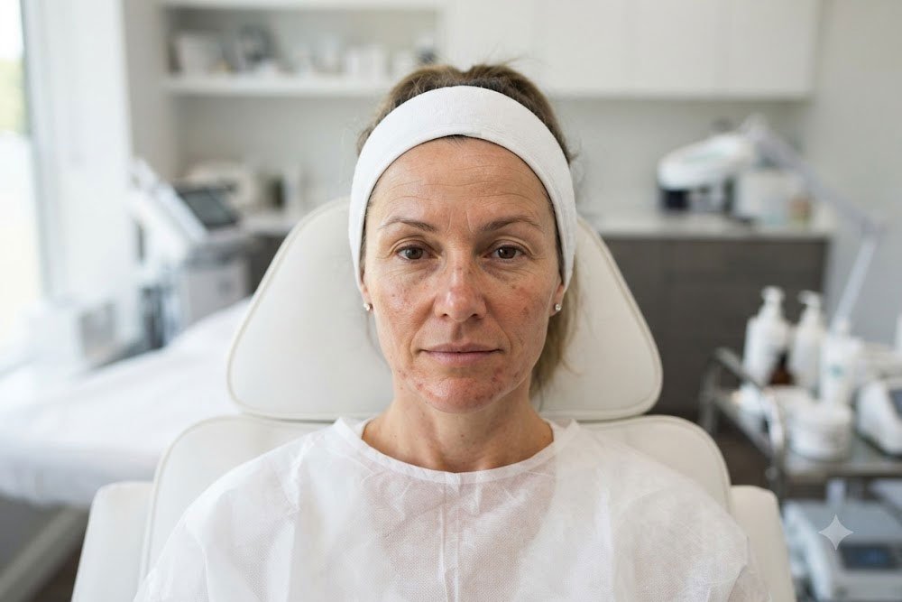 Elite Facial before treatment